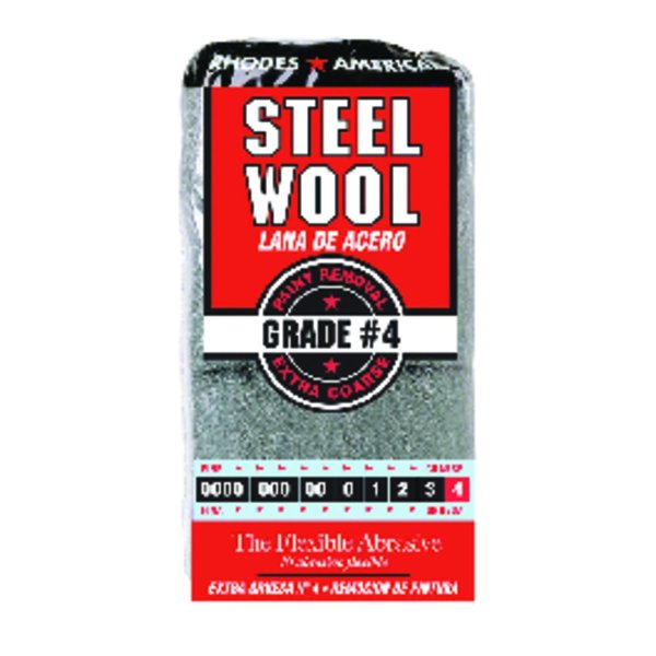 Rhodes American 4 Grade Extra Coarse Steel Wool Pad , 12PK 10121116